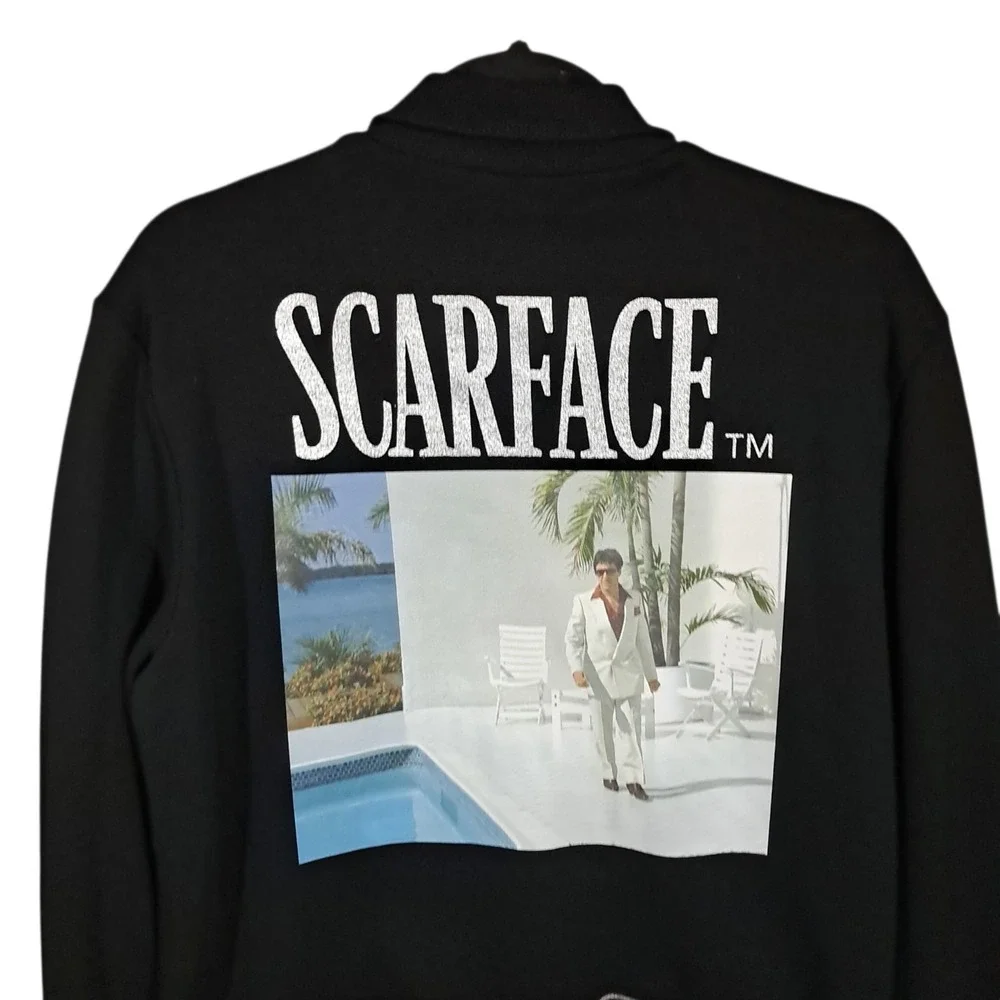 Philipp Plein Scarface Jacket Mes Medium Al Pacino‎ Black Full Zip Streetwear